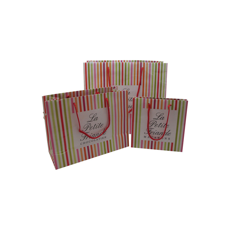 Eco-Friendly Wholesale Customized Logo Shopping Paper Bags with Handles